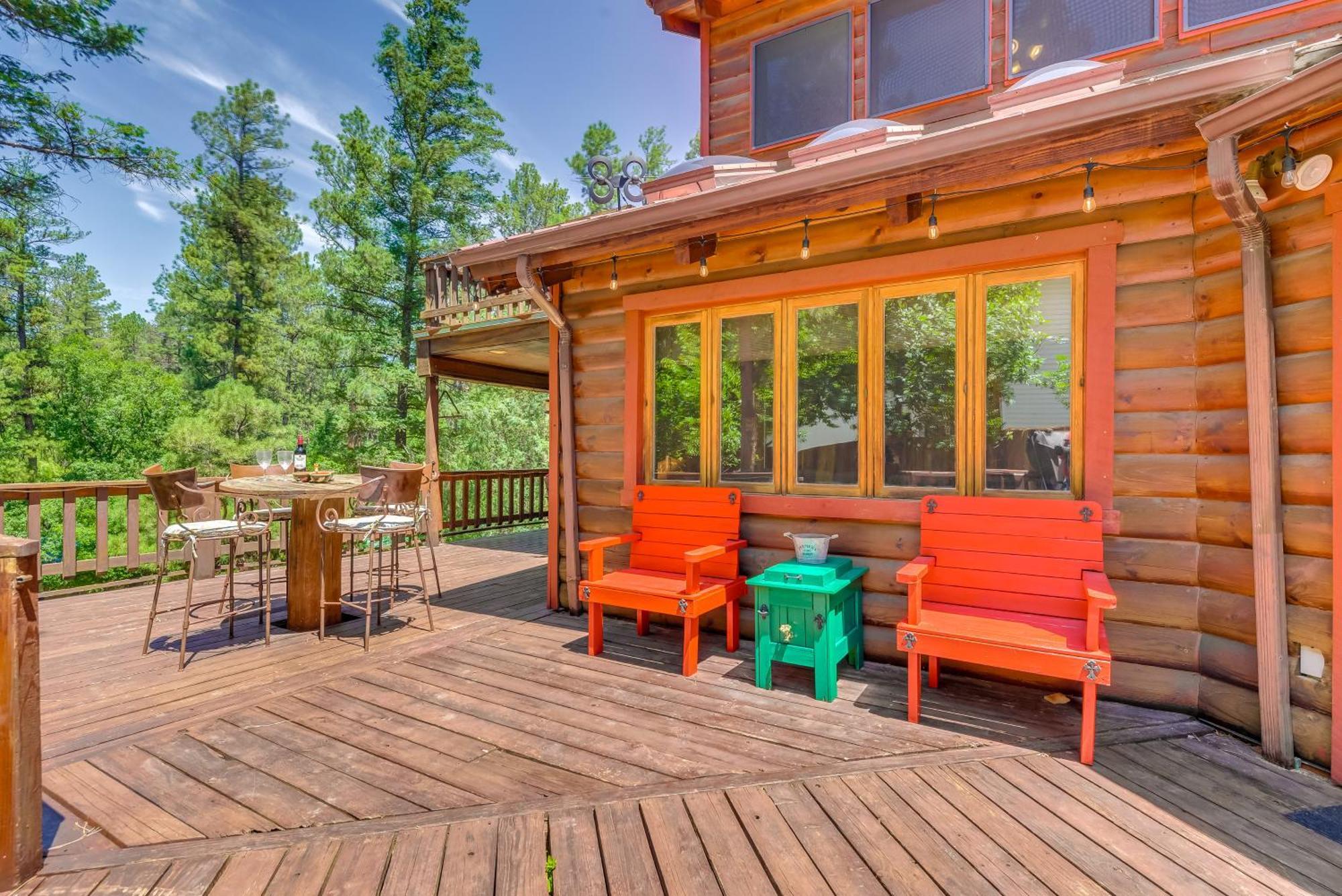 Unique Bear Country Cabin In Ruidoso With Hot Tub! 외부 사진