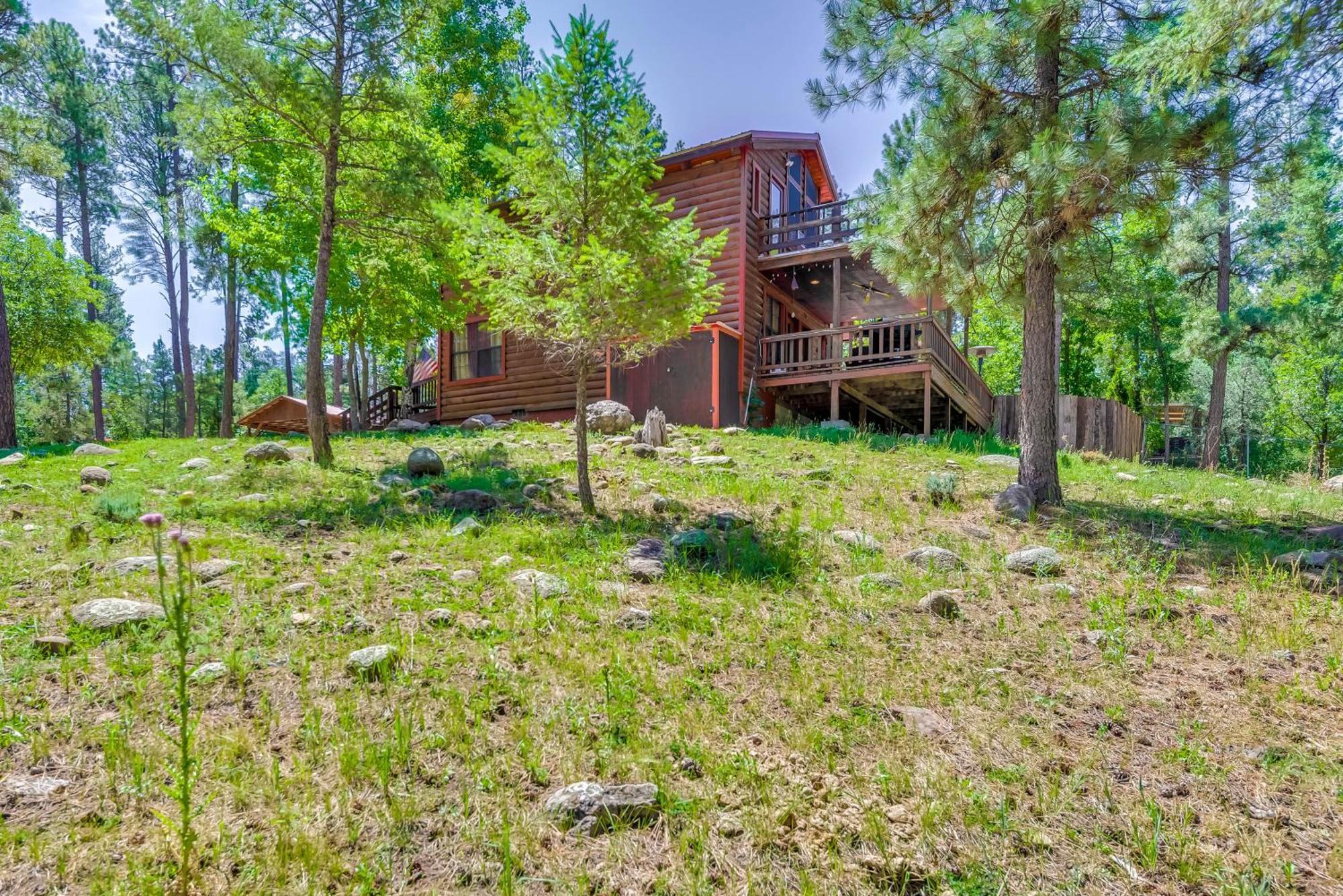 Unique Bear Country Cabin In Ruidoso With Hot Tub! 외부 사진