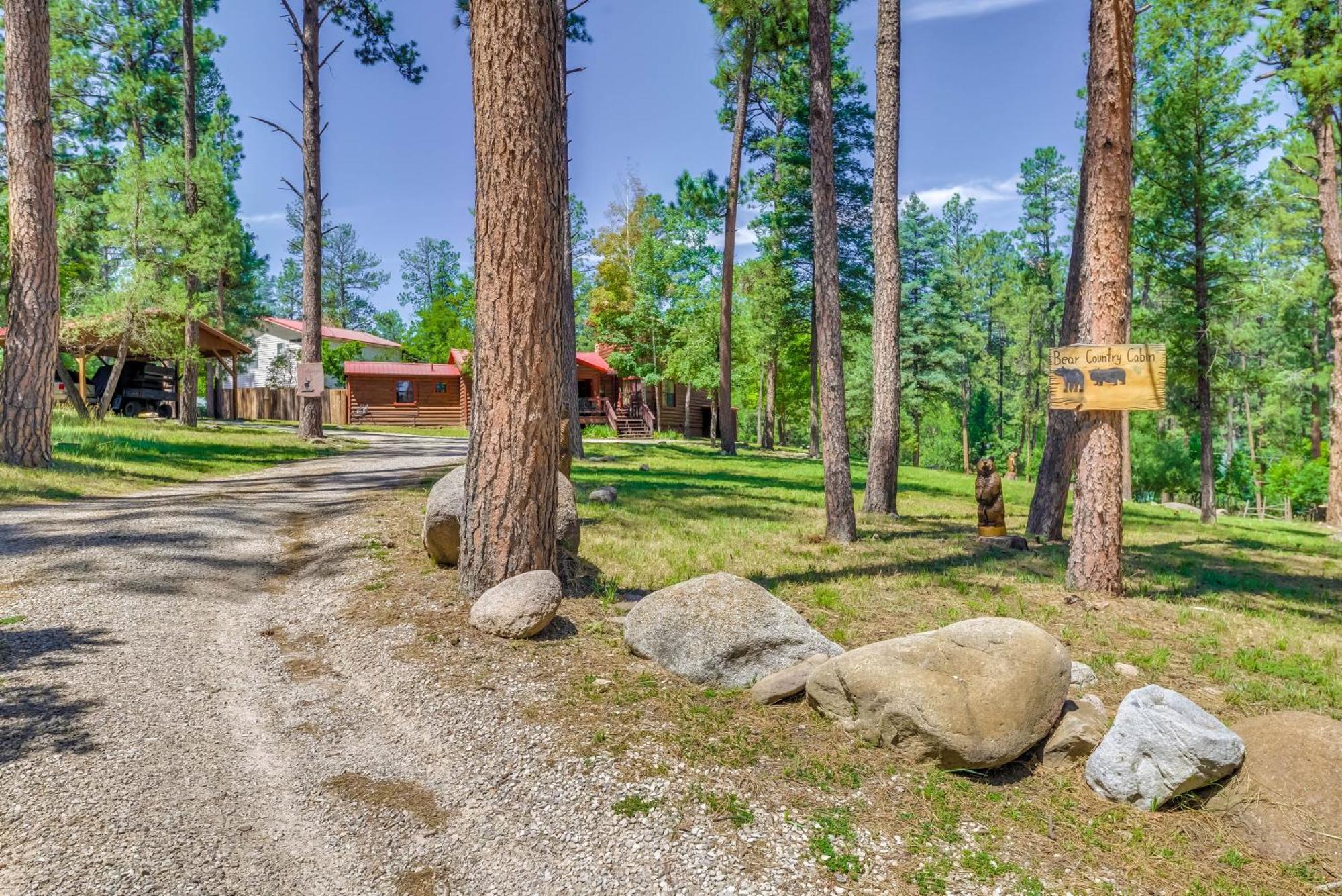 Unique Bear Country Cabin In Ruidoso With Hot Tub! 외부 사진